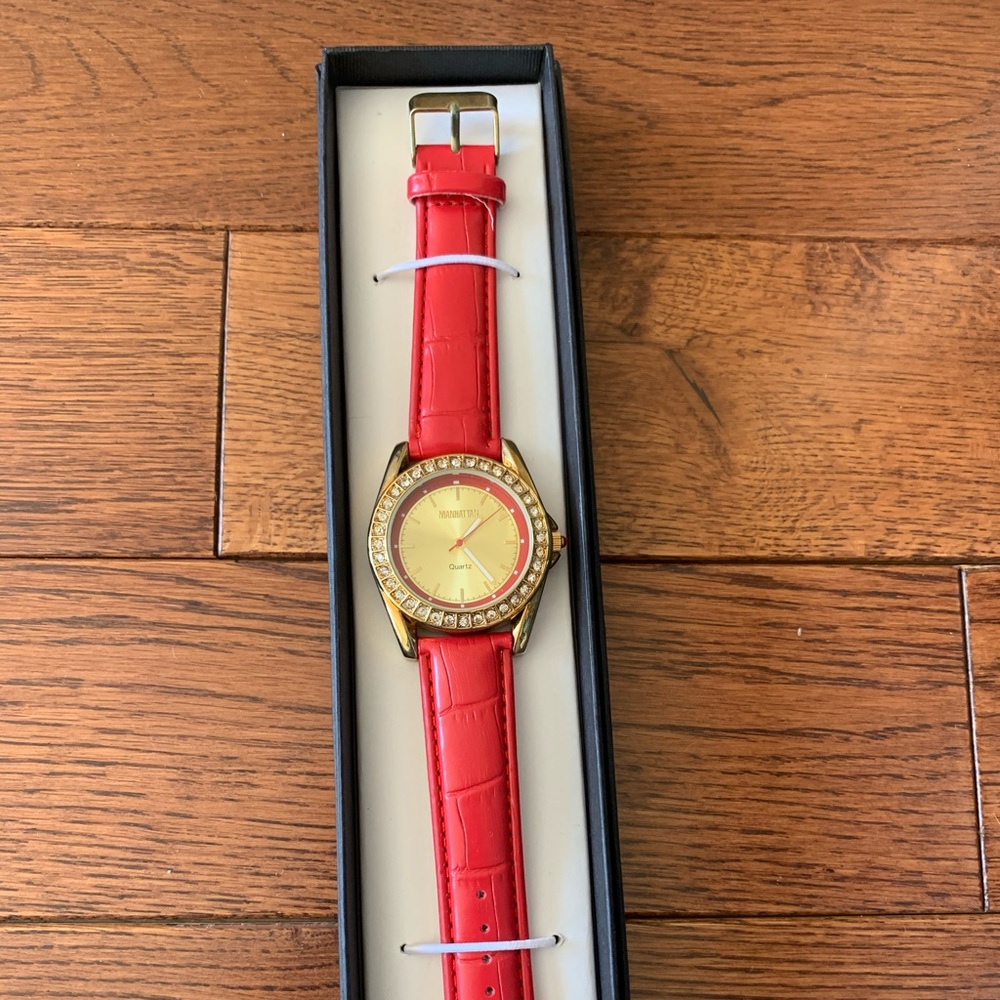 Red Leather Watch